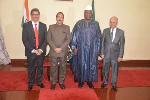 Photographs of High Commissioner during credential presentation in Sierra Leone