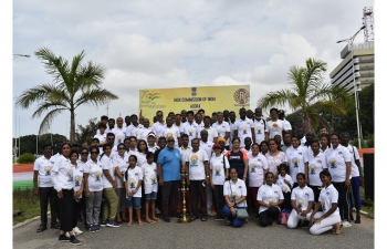 9th International Day of Yoga celebrations at the Black Star Square on 17 June, 2023