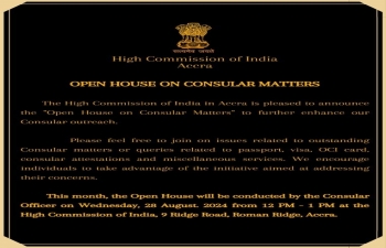 Open House on Consular Matters | 28 August, 2024